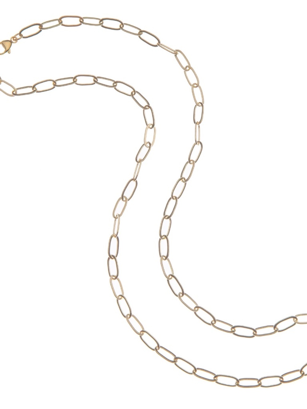 Jane Win gold drawn link chain, 18-20’